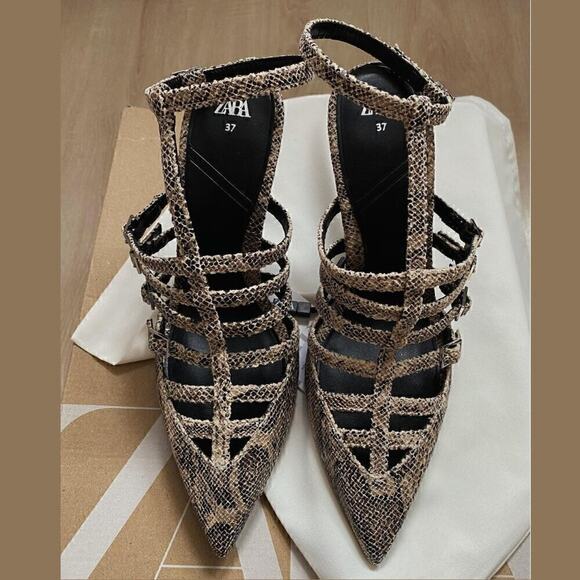 ZARA Strappy Heels NWT - Picture 1 of 12